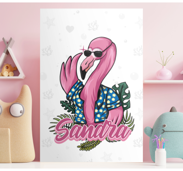 Tableau animaux ambiance flamant rose tendance - TenStickers