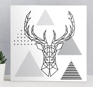 Tableau animaux Dessin de renne noir et blanc - TenStickers