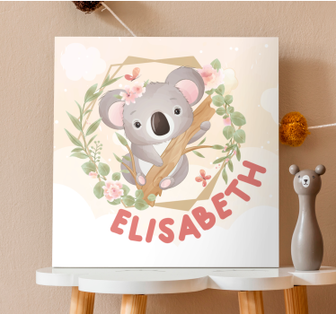 Tableau animaux koala personnalisé - TenStickers