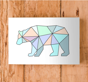 Tableau animaux ours géométrique - TenStickers