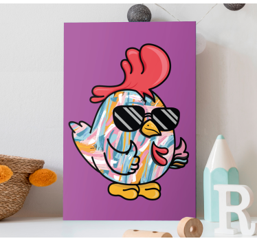 Tableau animaux personnage de poule sympa - TenStickers