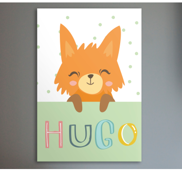 Tableau animaux personnage de renard souriant - TenStickers