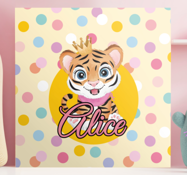 Tableau animaux personnage tigre mignon - TenStickers