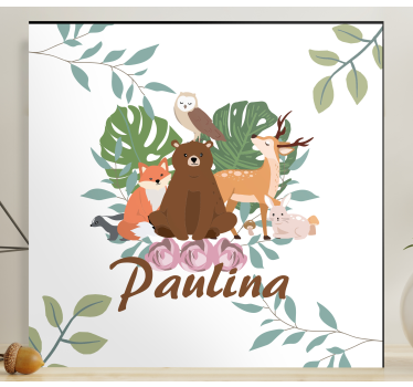 Tableau animaux rassemblement d'animaux de la forêt - TenStickers