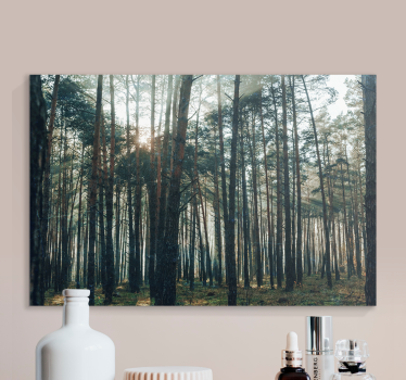 Tableau arbres Éclat de forêt majestueuse - TenStickers