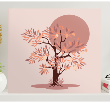 Tableau arbres silhouette d'arbre d'automne - TenStickers