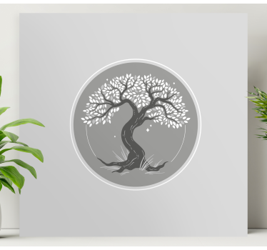 Tableau arbres silhouette d'arbre stylisée - TenStickers
