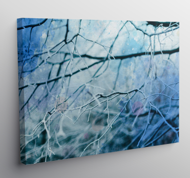 Tableau arbres silhouette de branches gelées - TenStickers