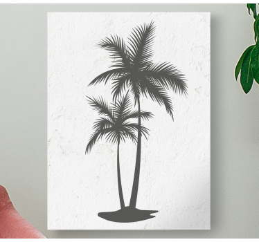 Tableau arbres silhouette de palmier haute - TenStickers
