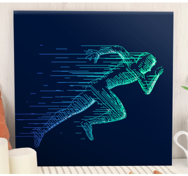 Tableau art Abstrait en cours d'exécution - TenStickers