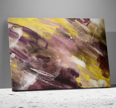 Tableau art coups de pinceau abstraits - TenStickers