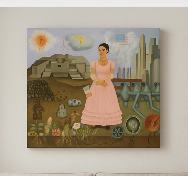 Tableau art frida khalo à la frontière - TenStickers