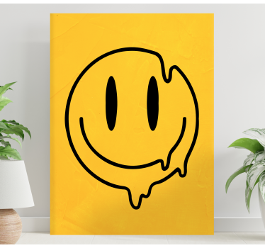 Tableau art Icône smiley liquide - TenStickers
