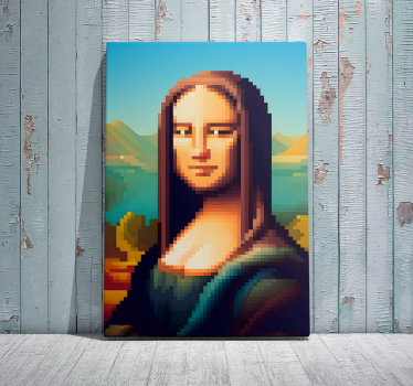Tableau art La Joconde Pixel Art - TenStickers