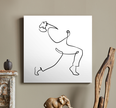 Tableau personnage contour humain dynamique - TenStickers