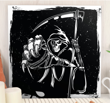 Tableau personnages la grande faucheuse pointe du doigt - TenStickers