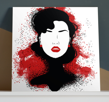 Tableau personnage silhouette féminine stylisée - TenStickers