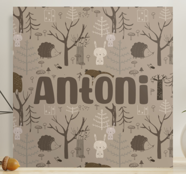 Tableau bébé créatures mignonnes de la forêt - TenStickers