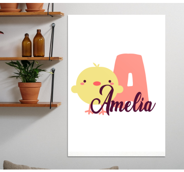 Tableau bébé design poussin mignon - TenStickers