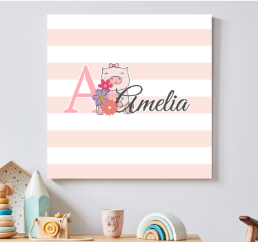 Tableau bébé porcelet espiègle - TenStickers