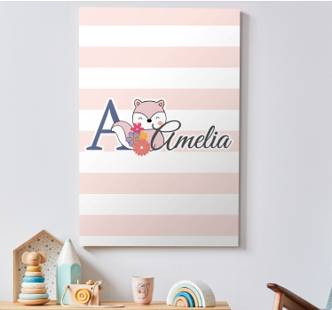 Tableau bébé renard mignon personnalisé - TenStickers