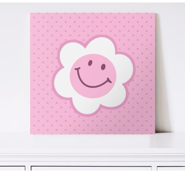 Tableau cerfs visage de fleur souriant - TenStickers