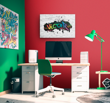 Tableau chambre graffiti prénom personnalisable - TenStickers