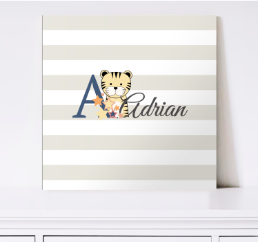 Tableau chat personnage tigre adrian - TenStickers