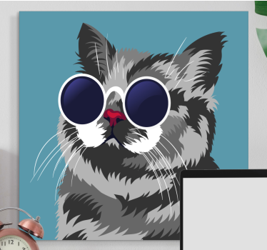 Tableau chat portrait de chat élégant - TenStickers