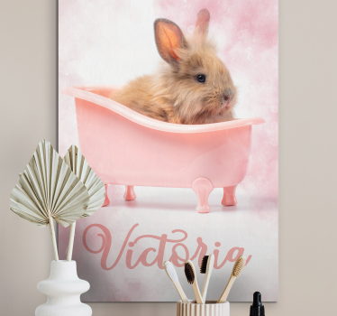 Tableau chat portrait de lapin mignon - TenStickers