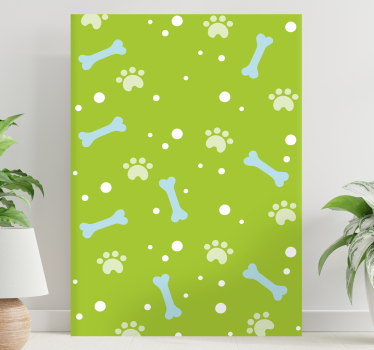 Tableau chiens motif empreintes de pattes - TenStickers