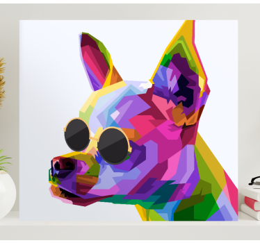 Tableau chiens œuvre canine vibrante - TenStickers