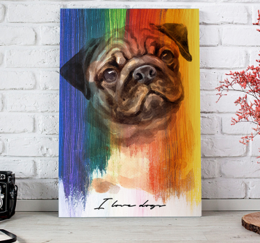 Tableau chiens portrait de carlin adorable - TenStickers
