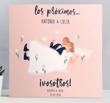 Tableau citation annonce de mariage romantique - TenStickers