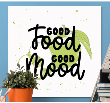 Tableau citation bonne nourriture bonne humeur - TenStickers