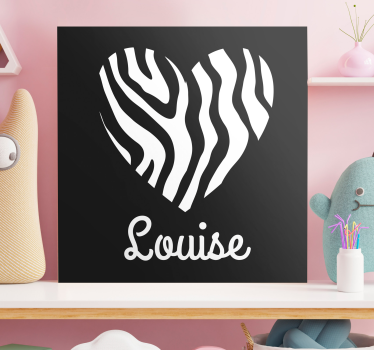 Tableau citation cœur avec prénom - TenStickers
