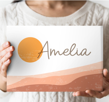 Tableau citation nom personnalisé élégant - TenStickers