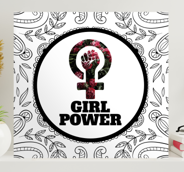 Tableau citation symbole du pouvoir des filles - TenStickers