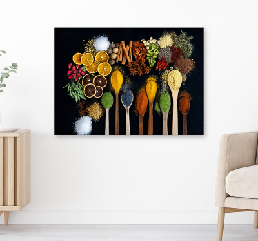 Tableau cuisine herbes colorées - TenStickers