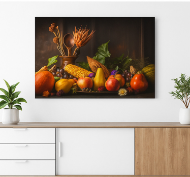 Tableau cuisine légumes et fruits rustiques - TenStickers
