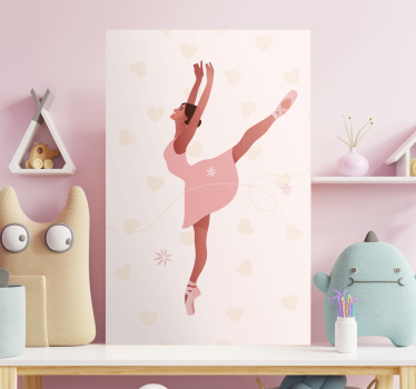 Tableau danse Bailarinas con corazones - TenStickers