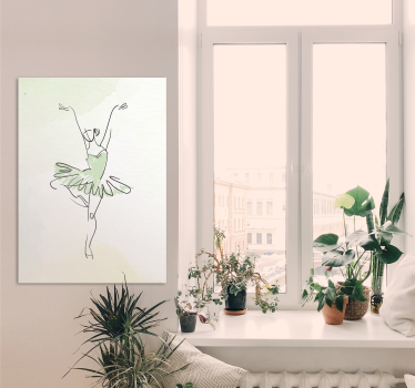 Tableau danseuse mouvement de ballet élégant - TenStickers