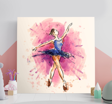 Tableau danseuse performance de ballet gracieuse - TenStickers