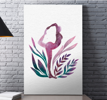 Tableau danseuse silhouette de ballet gracieuse - TenStickers
