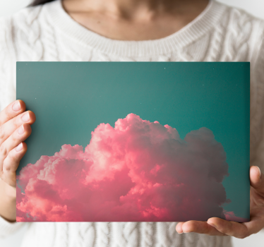 Tableau paysages formation de nuages roses - TenStickers