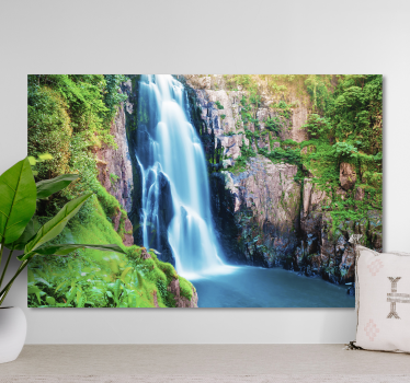 Tableau paysages scène de cascade luxuriante - TenStickers