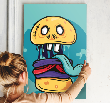 Tableau personnages personnage de crâne ludique - TenStickers