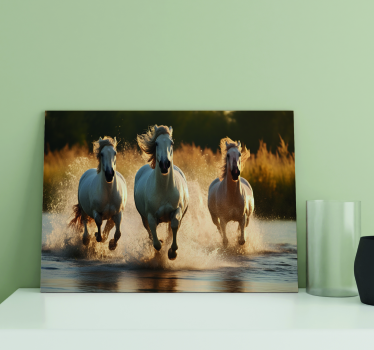 Tableau déco salon chevaux au galop - TenStickers