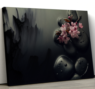 Tableau décoratif Elegantes flores piedras zen - TenStickers