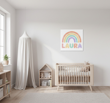 Tableau enfants arc-en-ciel avec prénom - TenStickers